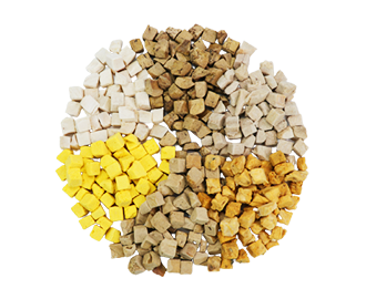 Freeze dried raw cut snacks